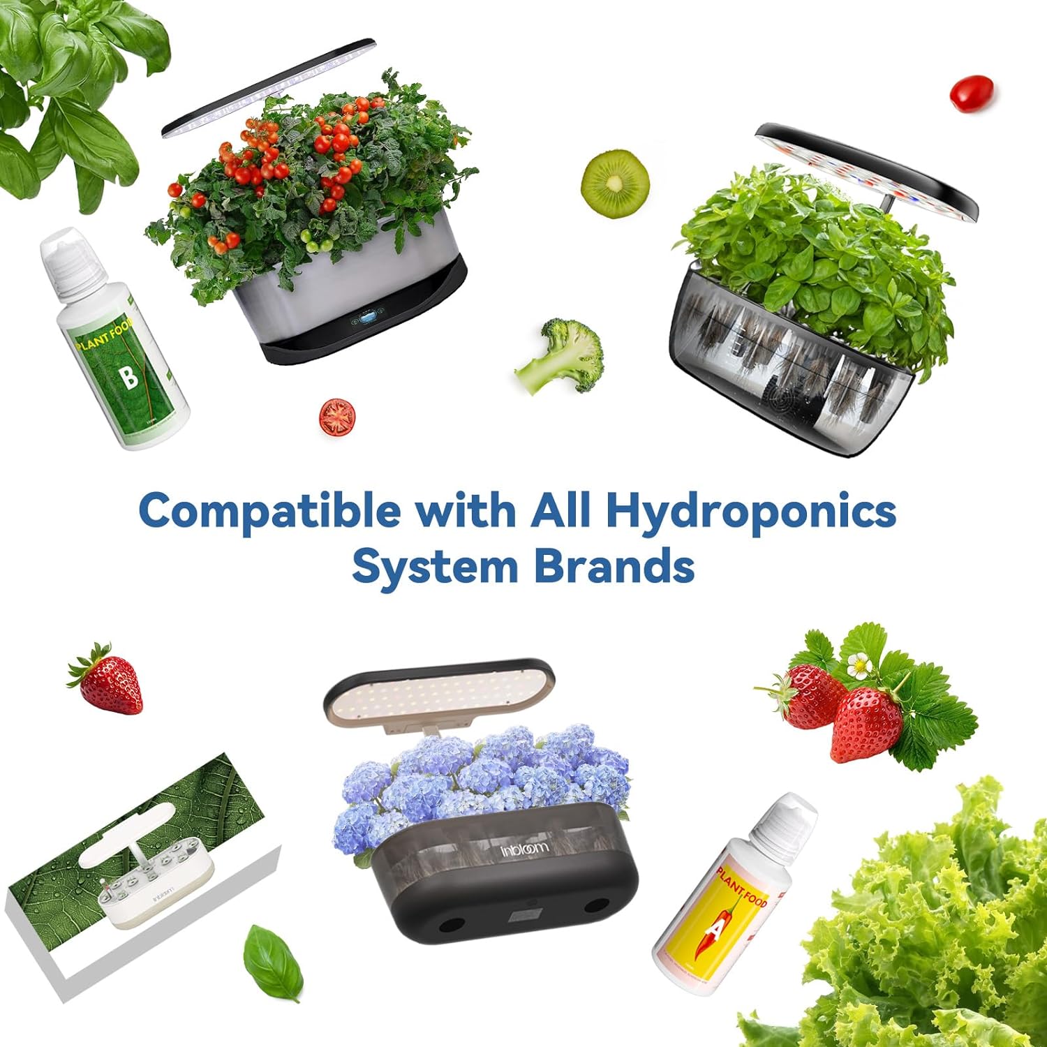Ibloom Hydroponic Nutrients,Hydroponics Plant Food A&B for Aerogarden
